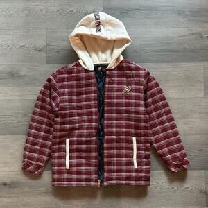 RARE Vintage 90s World Industries Plaid Quilted Zip Jacket, Skateboarding